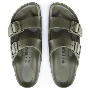 Birkenstock Green Sandals with Adjustable Straps and Contoured Footbed